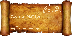 Cserna Péter névjegykártya